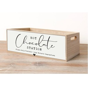 Wooden Hot Chocolate Station Crate