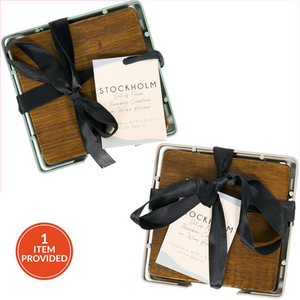 Set of 4 Stockholm Bamboo Coasters