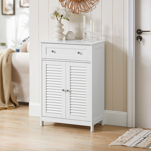 Practical Ventilated Floor Cabinet with Drawer and Shutter