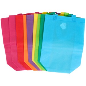 Pack of 8 Colourful Fabric Party Bags