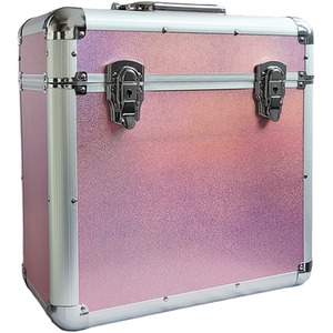 Silver Vinyl LP Storage Box Lockable Aluminium Case shot 12436784