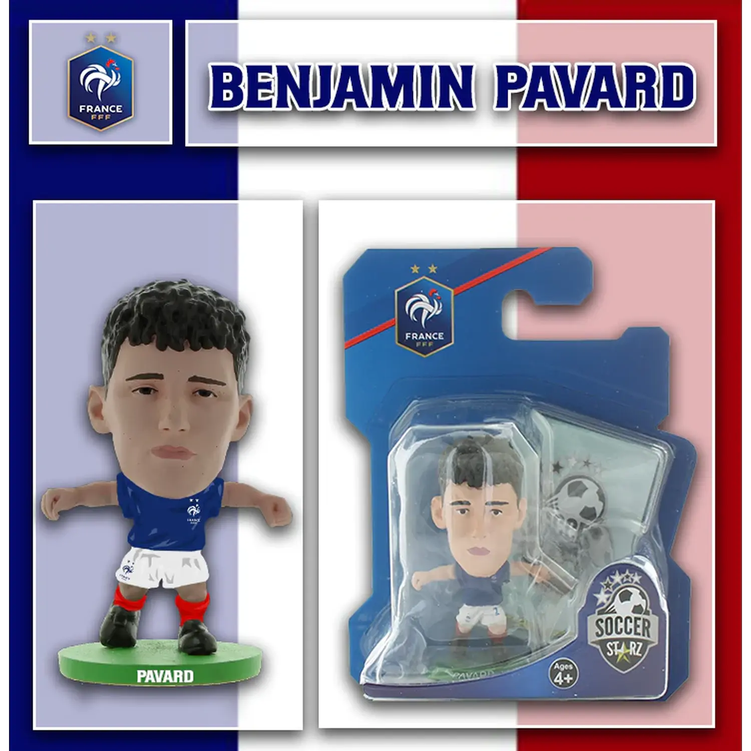 SoccerStarz France Benjamin Pavard New Kit 5cm Figure - Blue