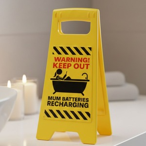Mums Batteries Recharging Warning Sign