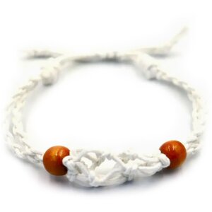 White Crystal Gemstone Bracelet Cord - Adjustable  Versatile