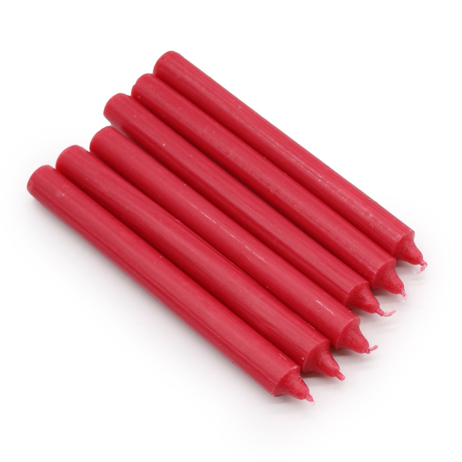 Solid Red Dinner Candle Set 21 Elegant Rustic Candles For Dining - Red