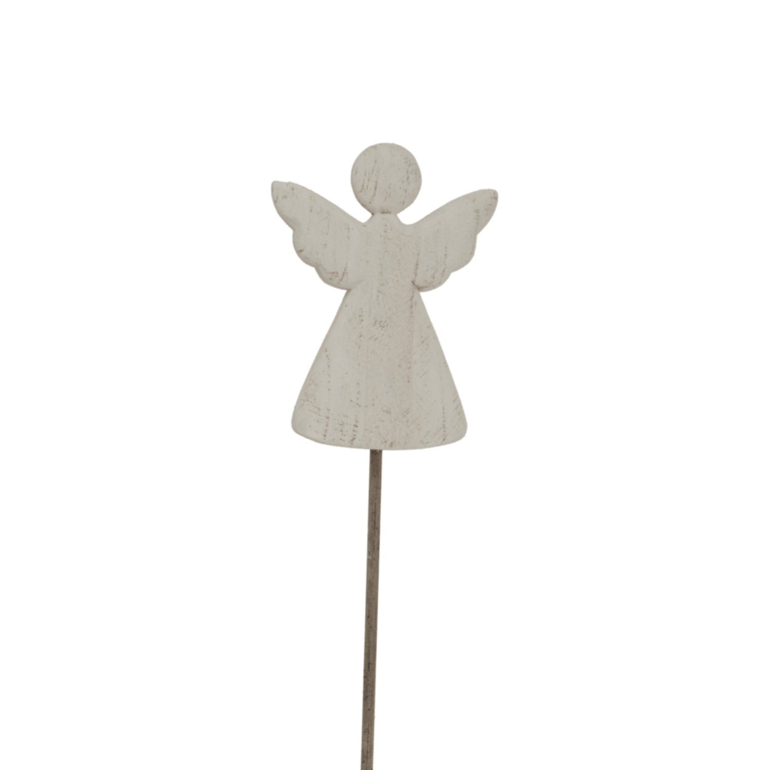 Large Whitewashed Rustic Angel Statue For Home Retail Decor - White