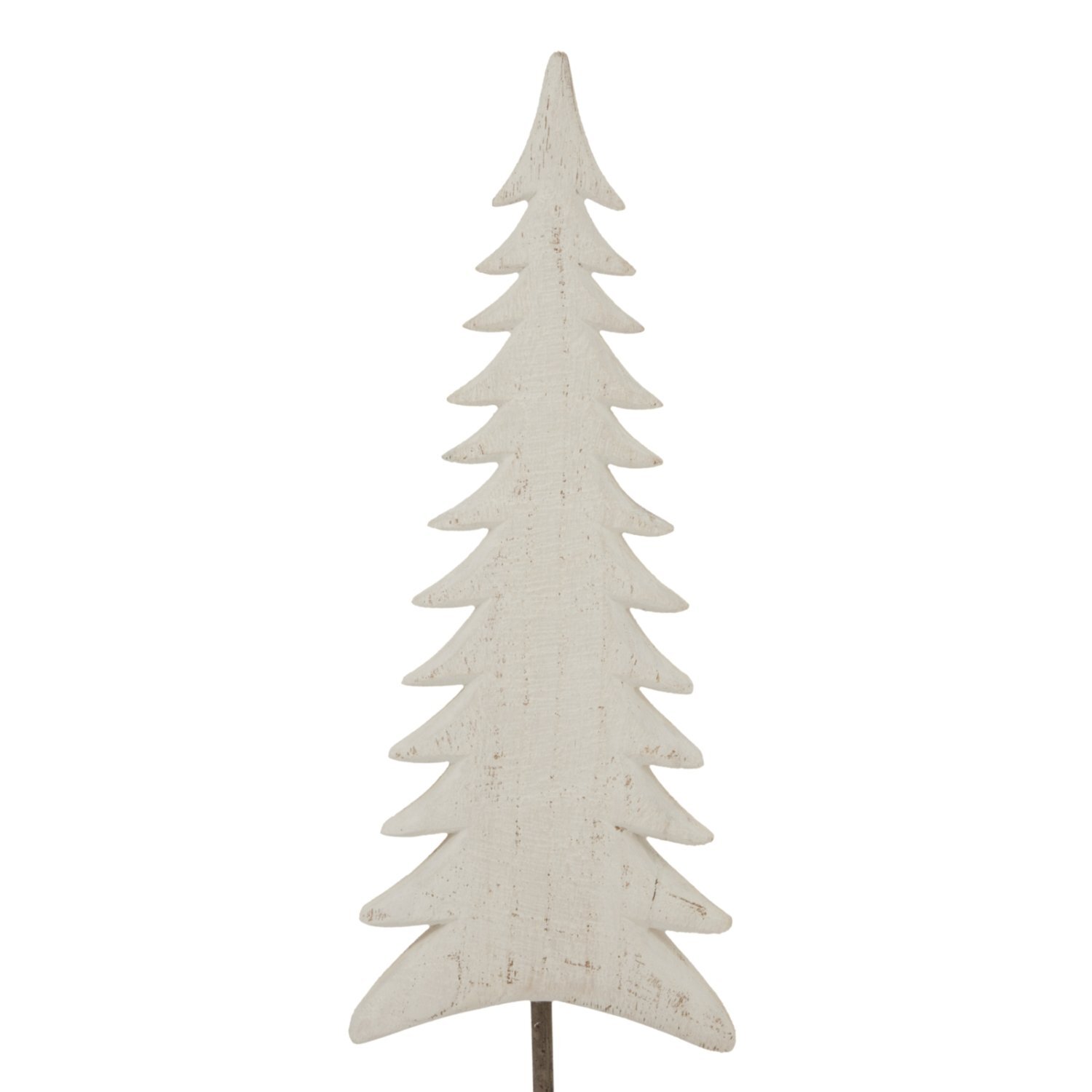 Whitewashed Tall Tree Sculpture For Modern Decor Displays - White