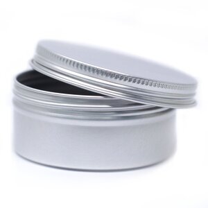 Round Aluminium Tin Box with Screw Top - 70x35mm for Cosmetics  Candles