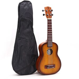 Artisan Ukulele Orange Sunburst 4 String Handcrafted Vibrant