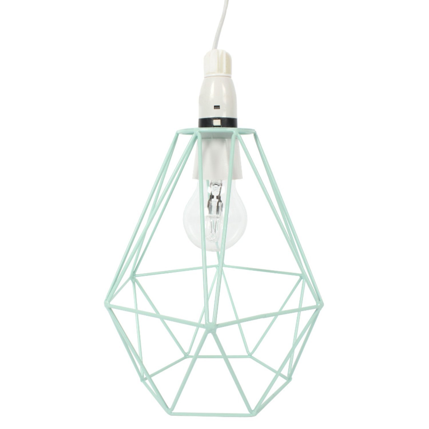 Image of Aqua Wire Lamp Shade Mint Green&hellip;