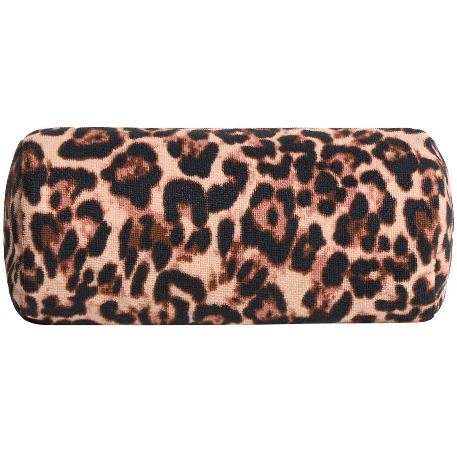 OHS Leopard Print Inflatable Beach Bolster Pillow - Natural