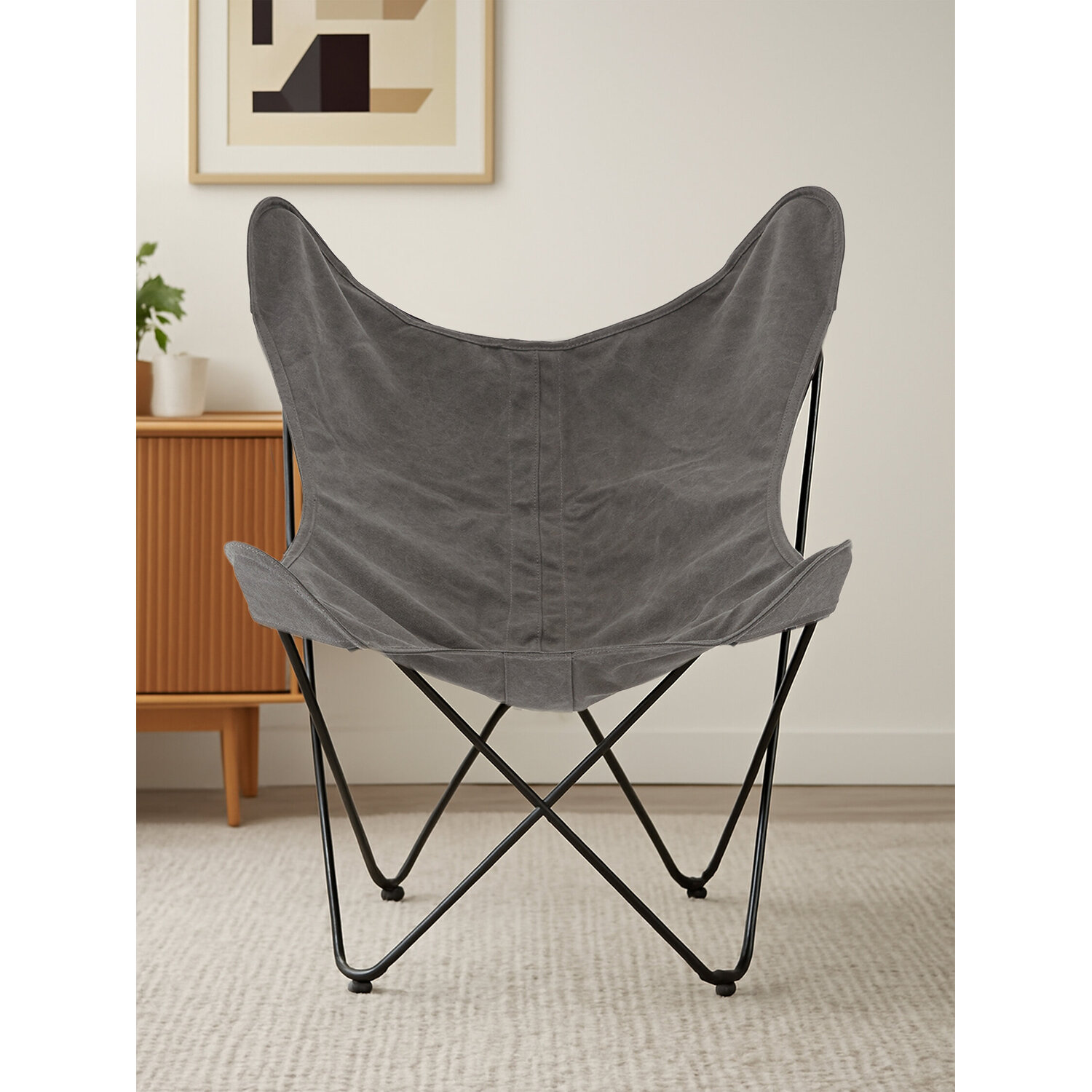 Papillon Grey Butterfly Chair - Grey