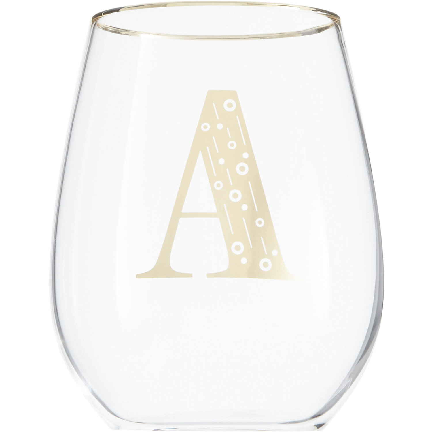 Claro Letter A Curved Tumbler - Transparent