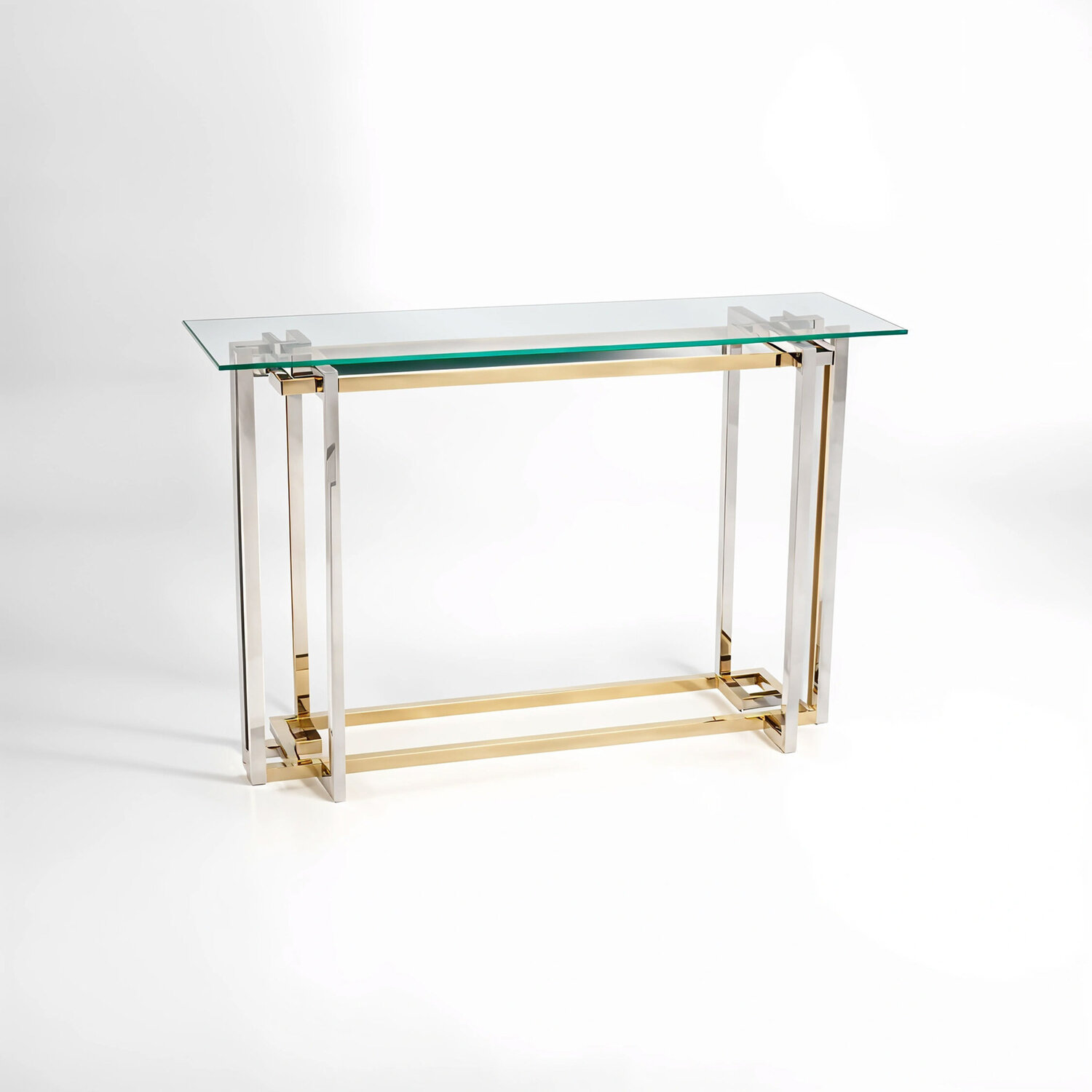 Elino Silver and Gold Console Table - Gold