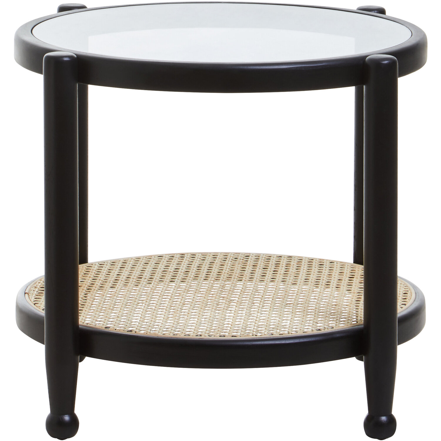 Cebu Rattan and Glass Side Table
