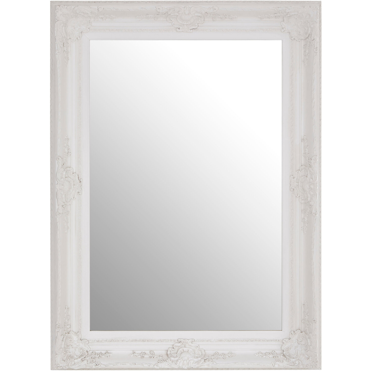 Ando Medium Square Gold Finish Wall Mirror - White