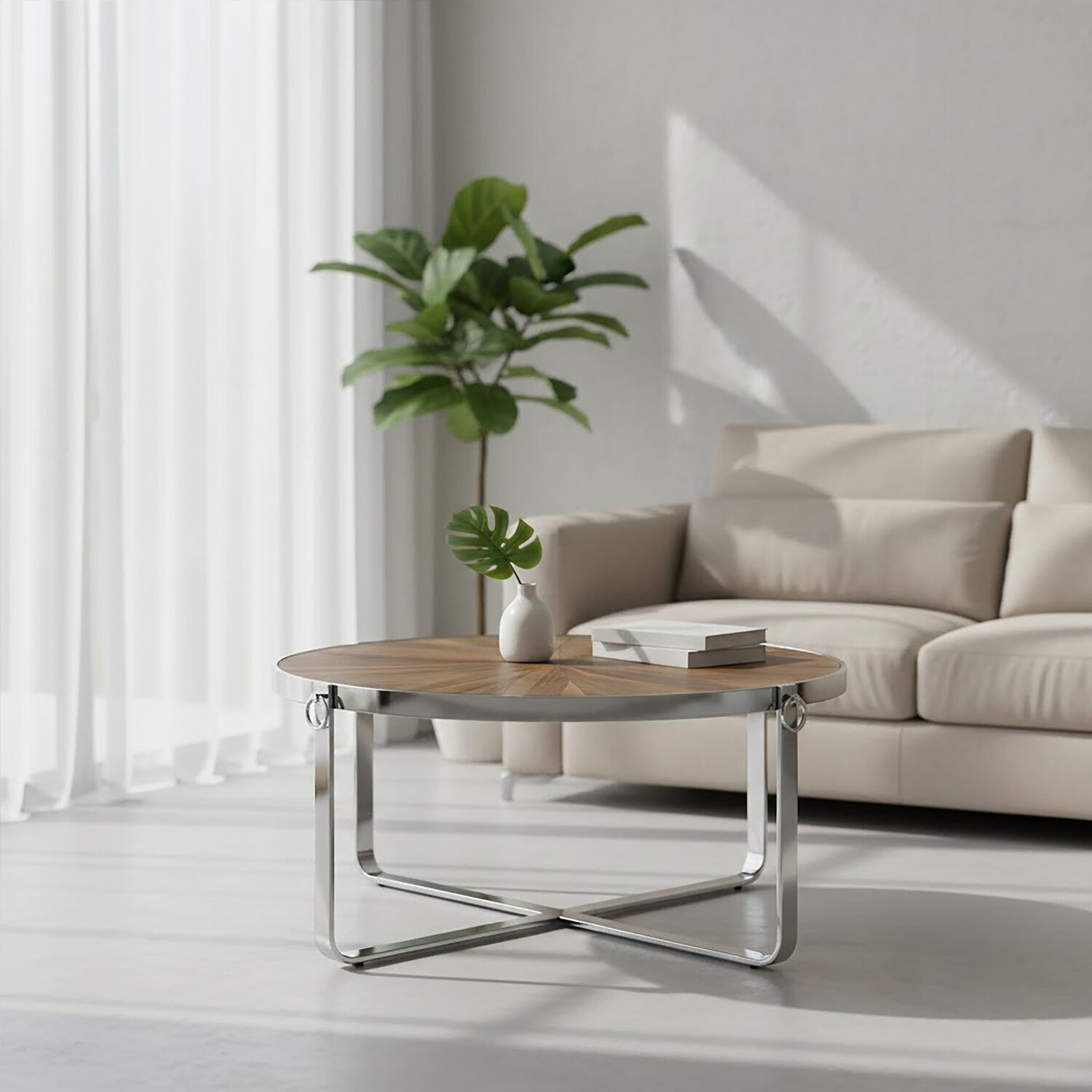 Fifty Five South Mitra Coffee Table - Silver