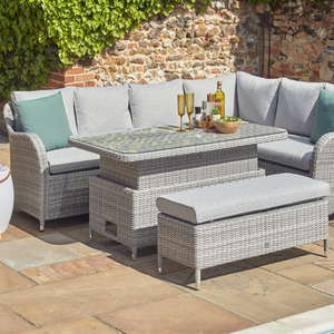 Monte Carlo Stone Outdoor Garden Furniture Dining Modular Set