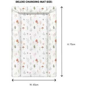 Deluxe Baby Changing Mat – Woodland Mushroom & Flowers