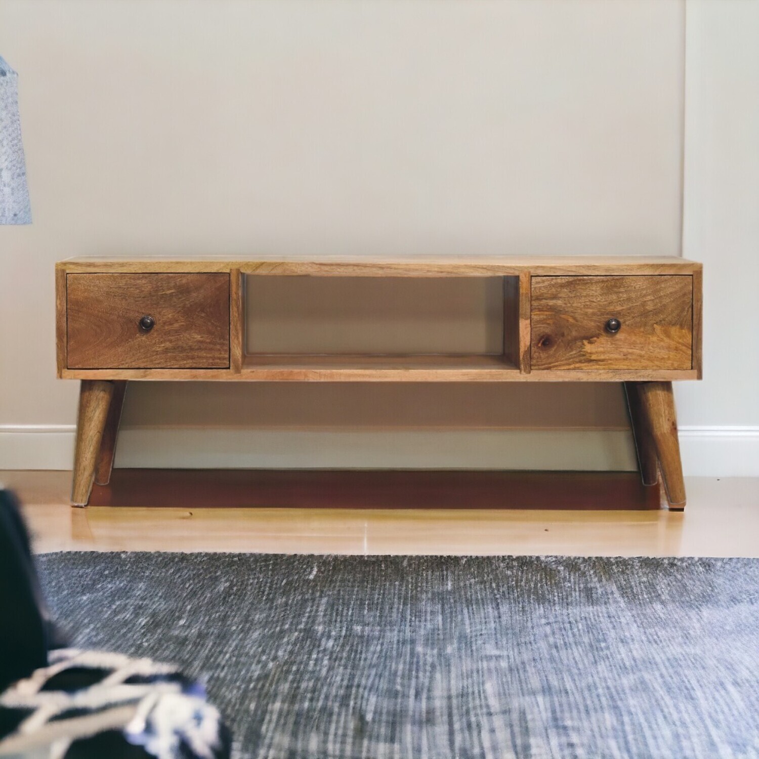 B&Q - 2 Drawers Classic Oak-Ish Coffee Table - Image 4