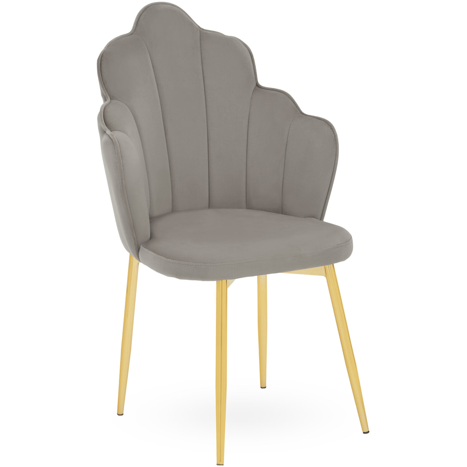 Tian Grey Velvet Dining Chair - Grey