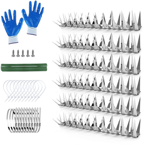 Pest Deterrent Spikes with Accessories 2m Gloves and Fixings Included