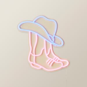 Neon Cowboy Wall Light