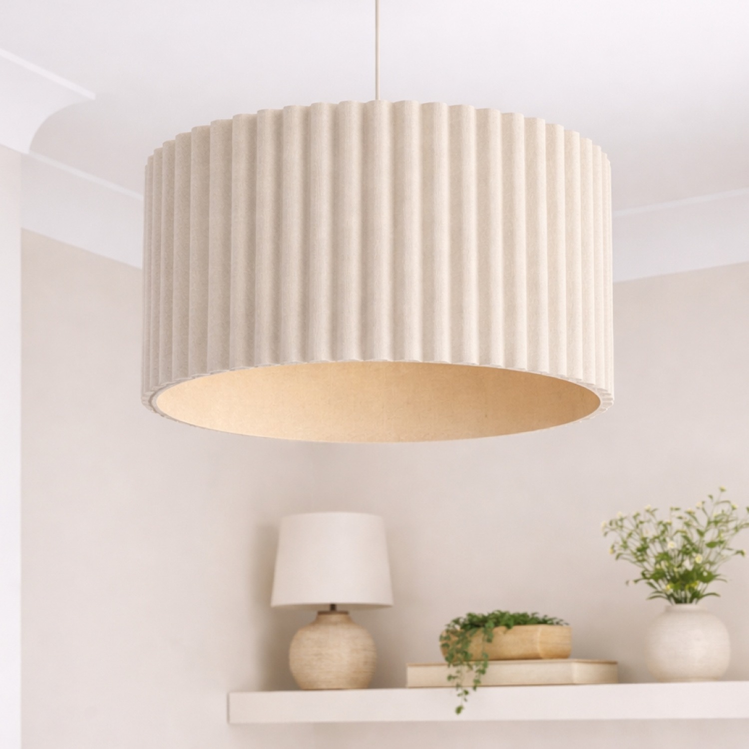Cgc Lena Off White Floor Lamp With Allegra Lampshade - Off White