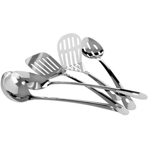 Bosna 5 Piece Stainless Steel Kitchen Utensils Set with Holder