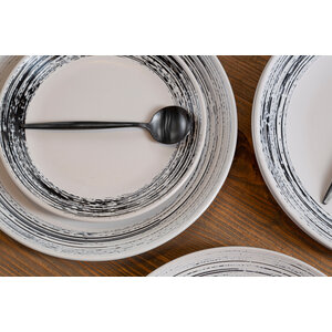 Middag 12 Piece Black And White Dinner Set