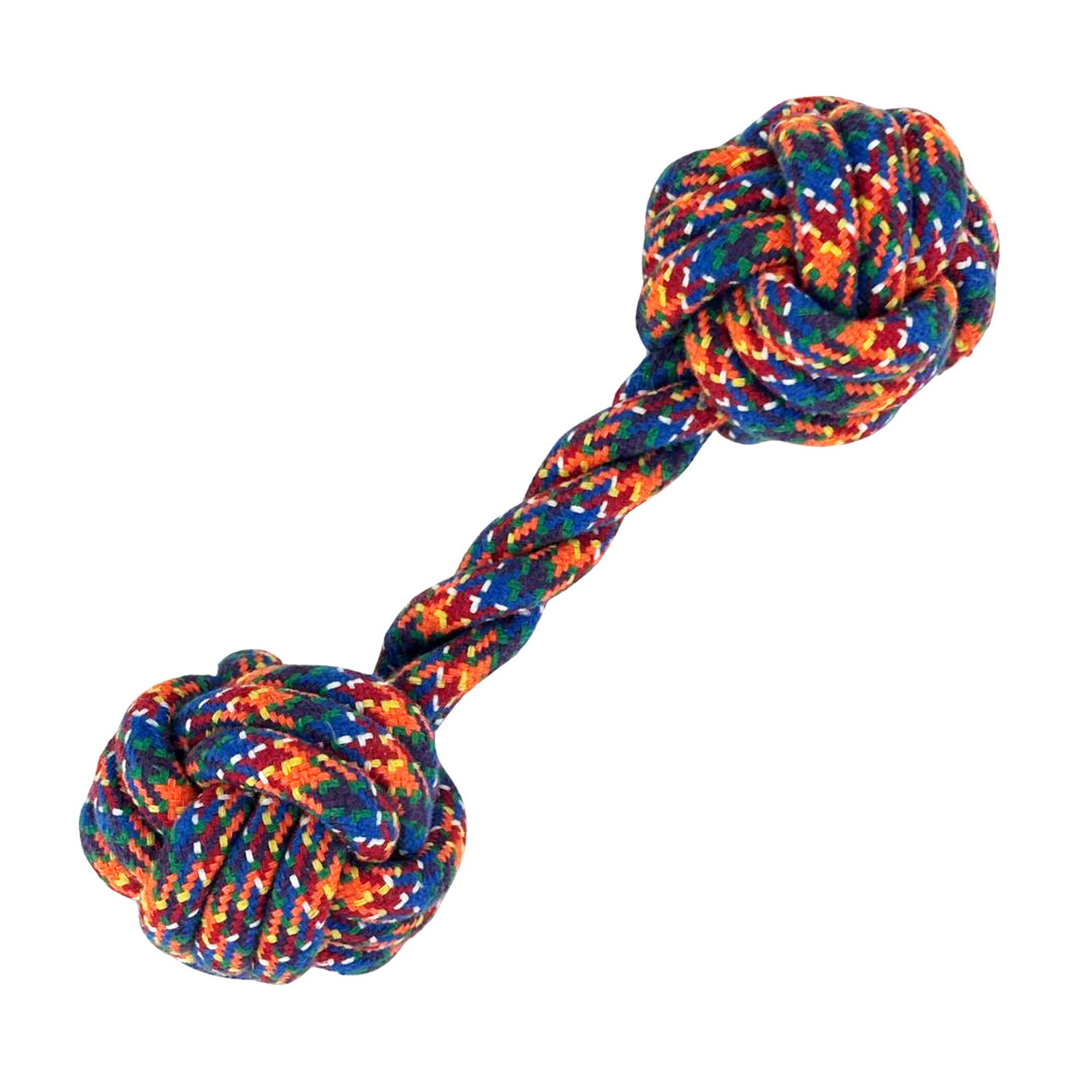 HugglePets Mountain Rope Dumbell Dog Toy - Orange
