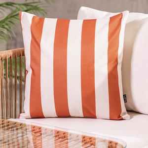 Cushion 43x43 Kyoto Fabric, Stripe, Terracotta
