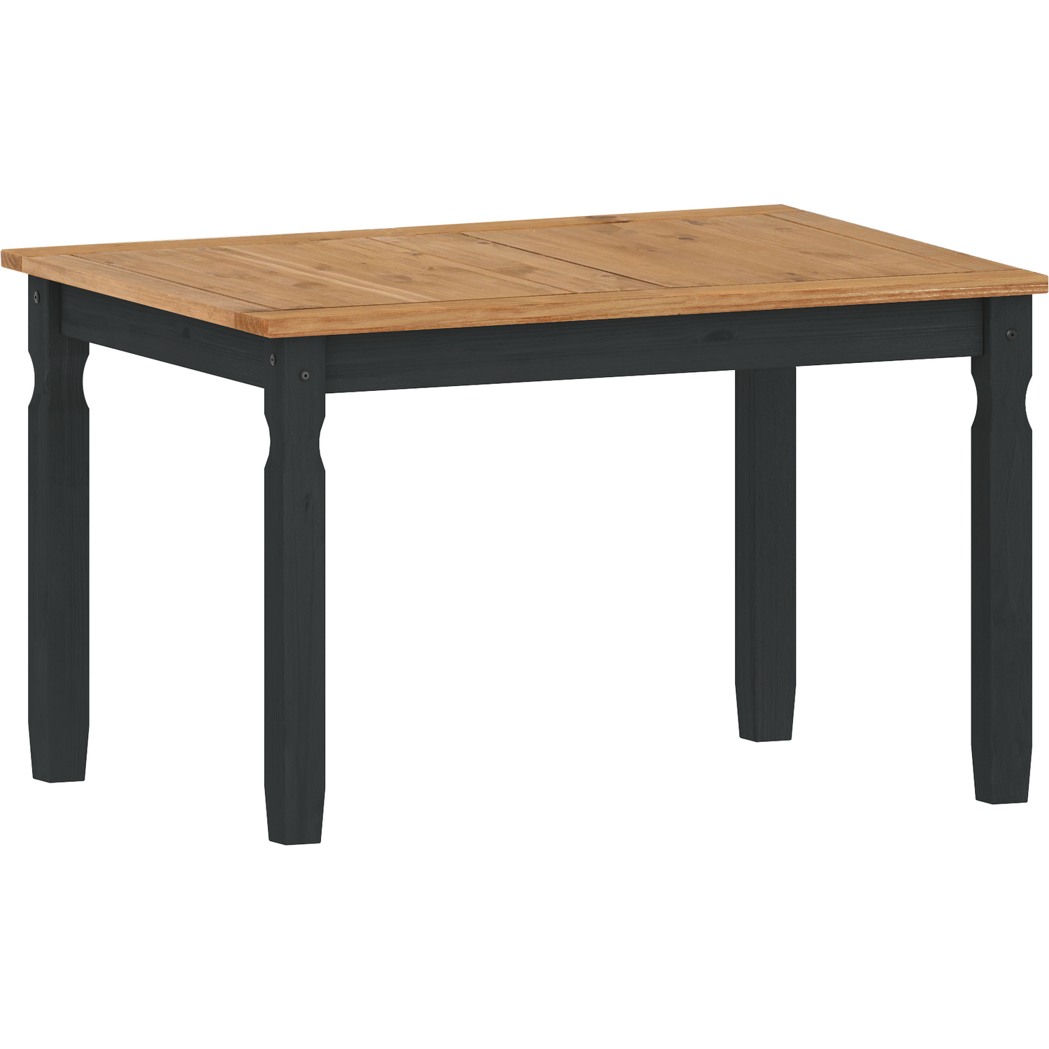 B&Q -  Corona Charcoal Grey 4'0" Dining Table Solid Wood Mexican Pine - Image 2