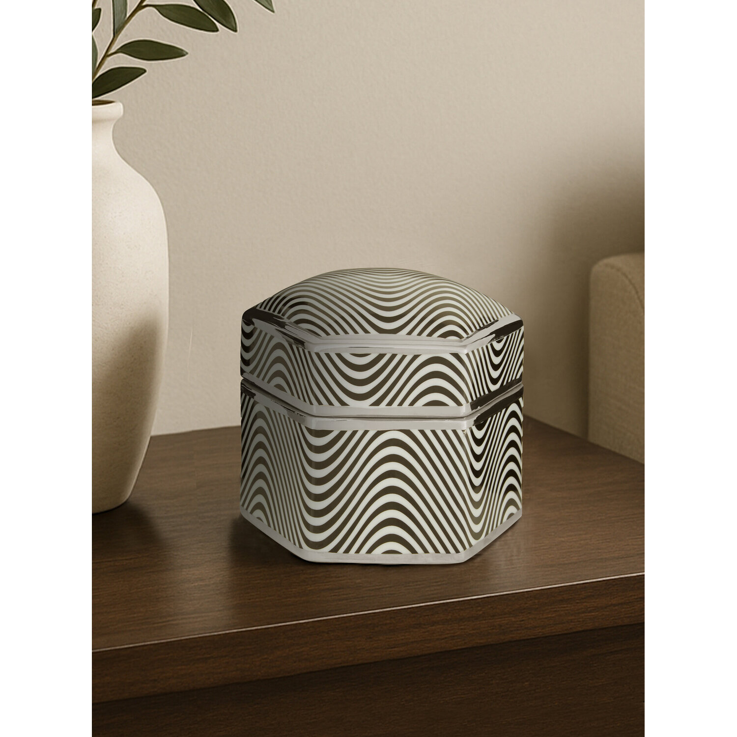 Fifty Five South Celeste Large Trinket Box - Black