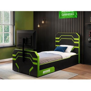 Alister Side Lift TV Ottoman Bed Black & Green
