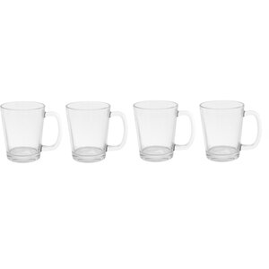 Torta Set Of Four Glass Clear Glass Mugs