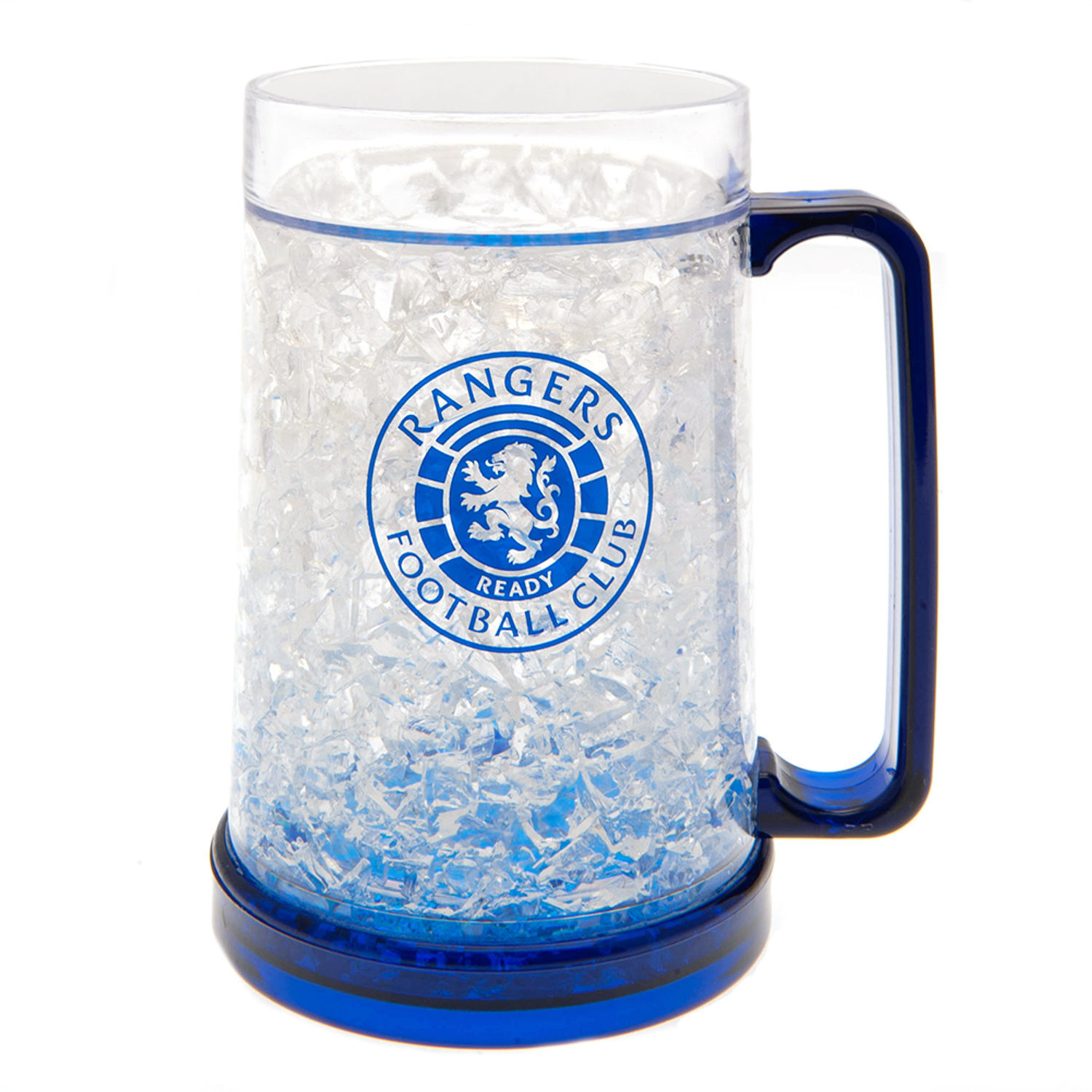 Rangers Fc Crest Freezer Tankard - Clear/Blue