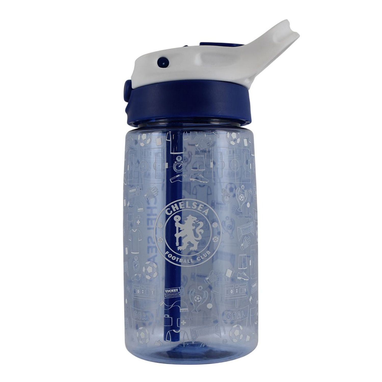 Chelsea Fc Childrens/Kids 480Ml Water Bottle - Blue/White