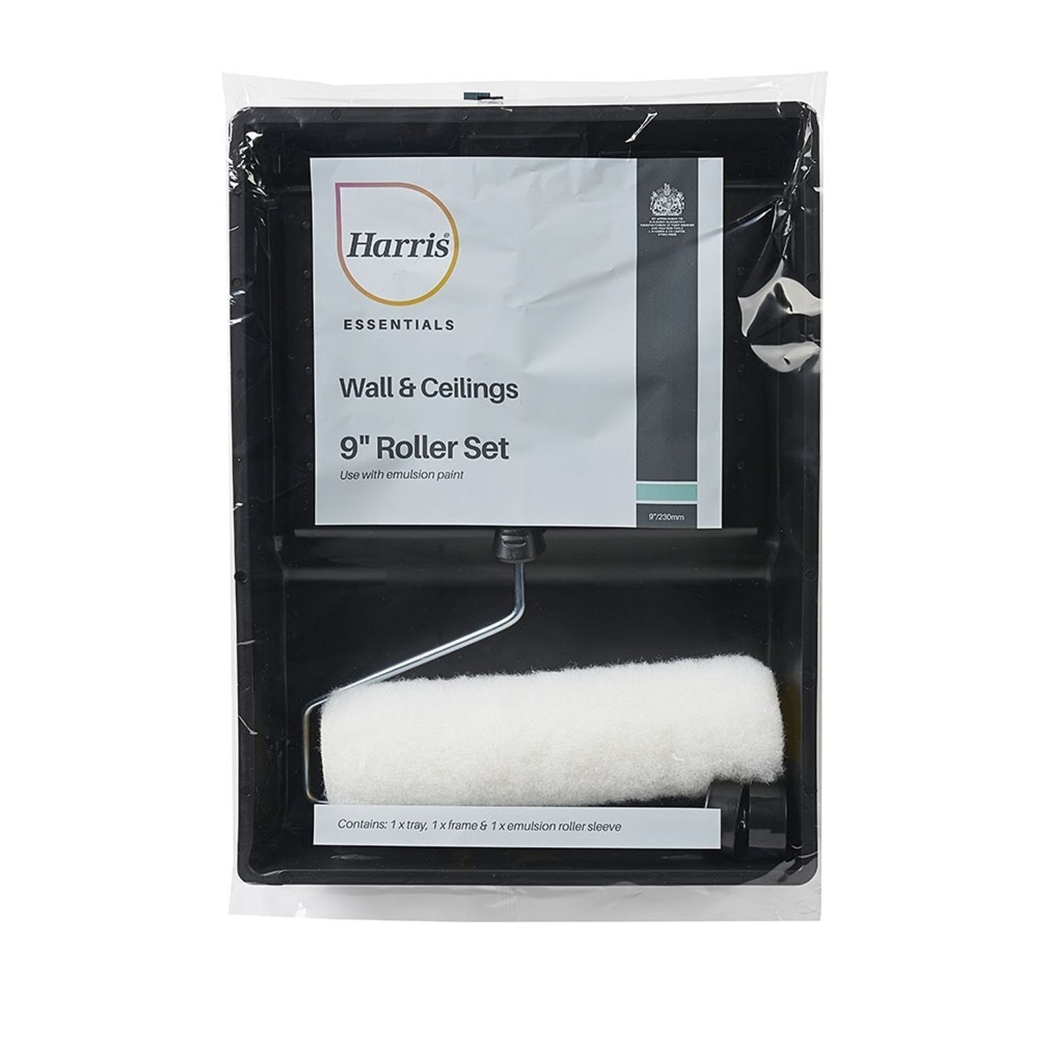 Harris Essentials Paint Roller Set - Black/White