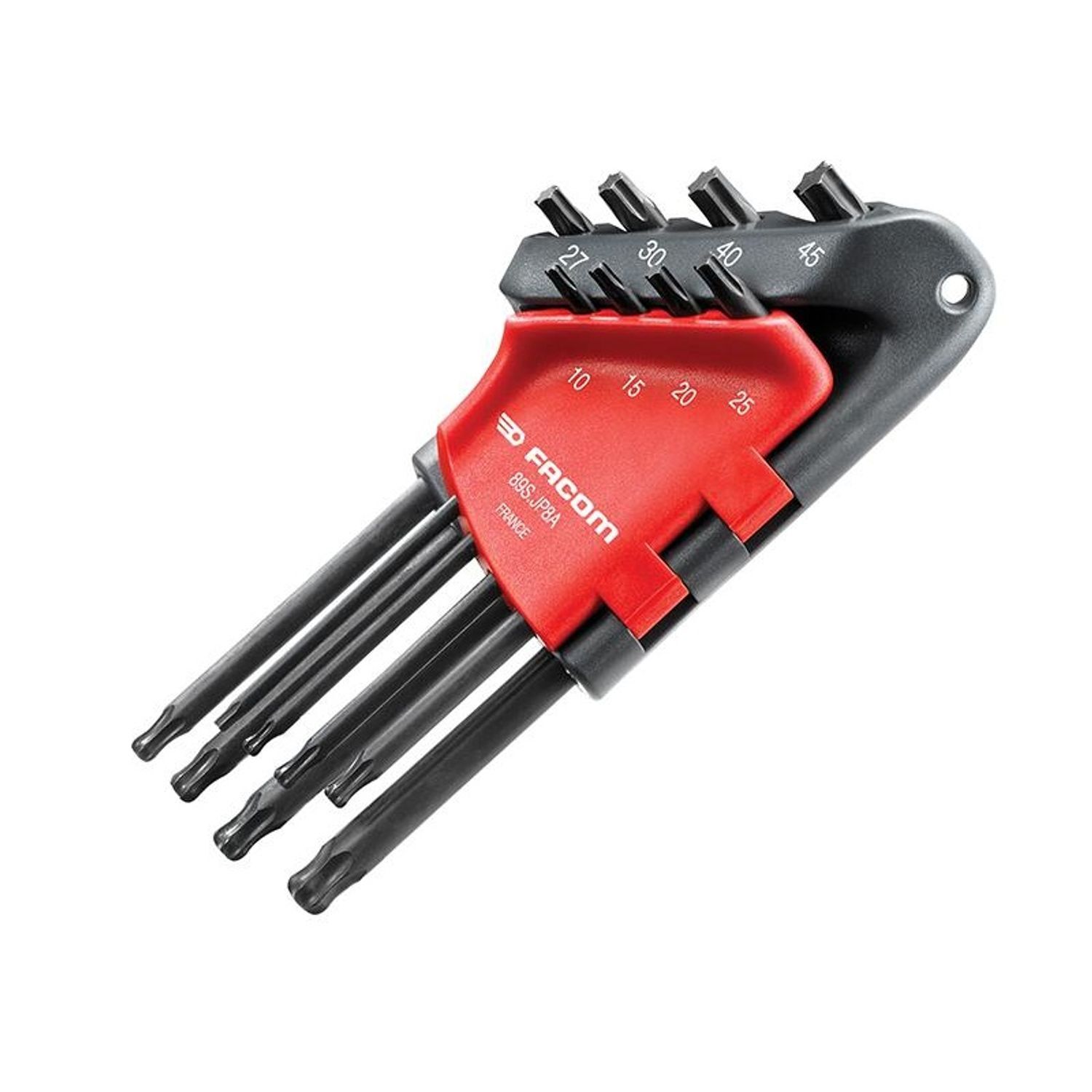 Facom Long Metric Head Torx Hex Key Set Of 8 (Tx10-Tx45) - Multi Colour
