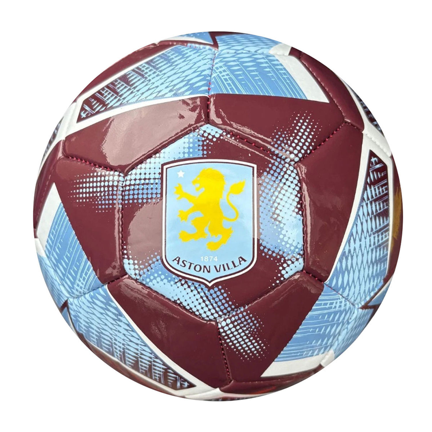 Aston Villa Fc Spiral Football - Claret/Blue/Yellow