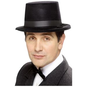 Smiffys Unisex Adult Flocked Top Hat