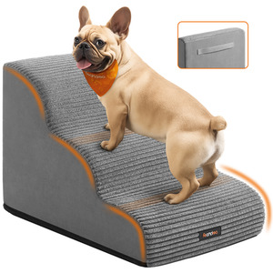 Feandrea Dog Steps, Waterproof Pet Stairs with Anti-Slip Designs