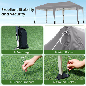590×300cm Lightweight Garden Pop Up Shelter