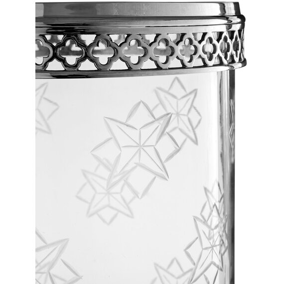 Fizzah Hurricane Candle Holder with Nickel Finish