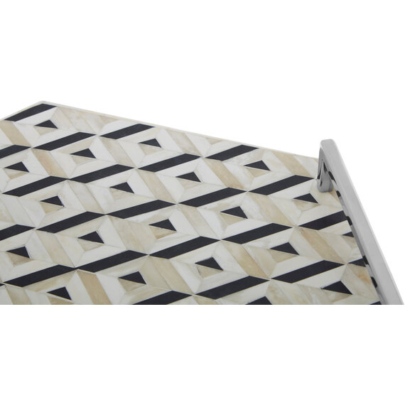 Harlo Ivory and Black Hexagon Tray