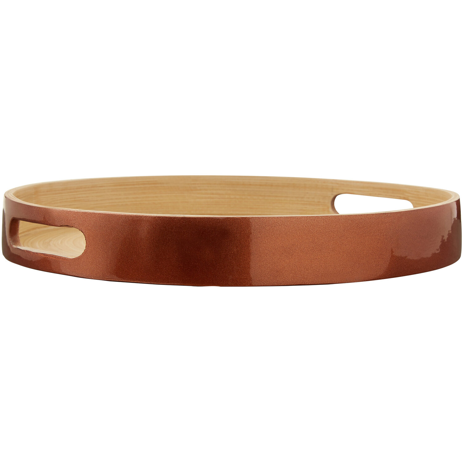 Maison By Premier Kyoto Small Round Rose Gold Serving Tray - Gold