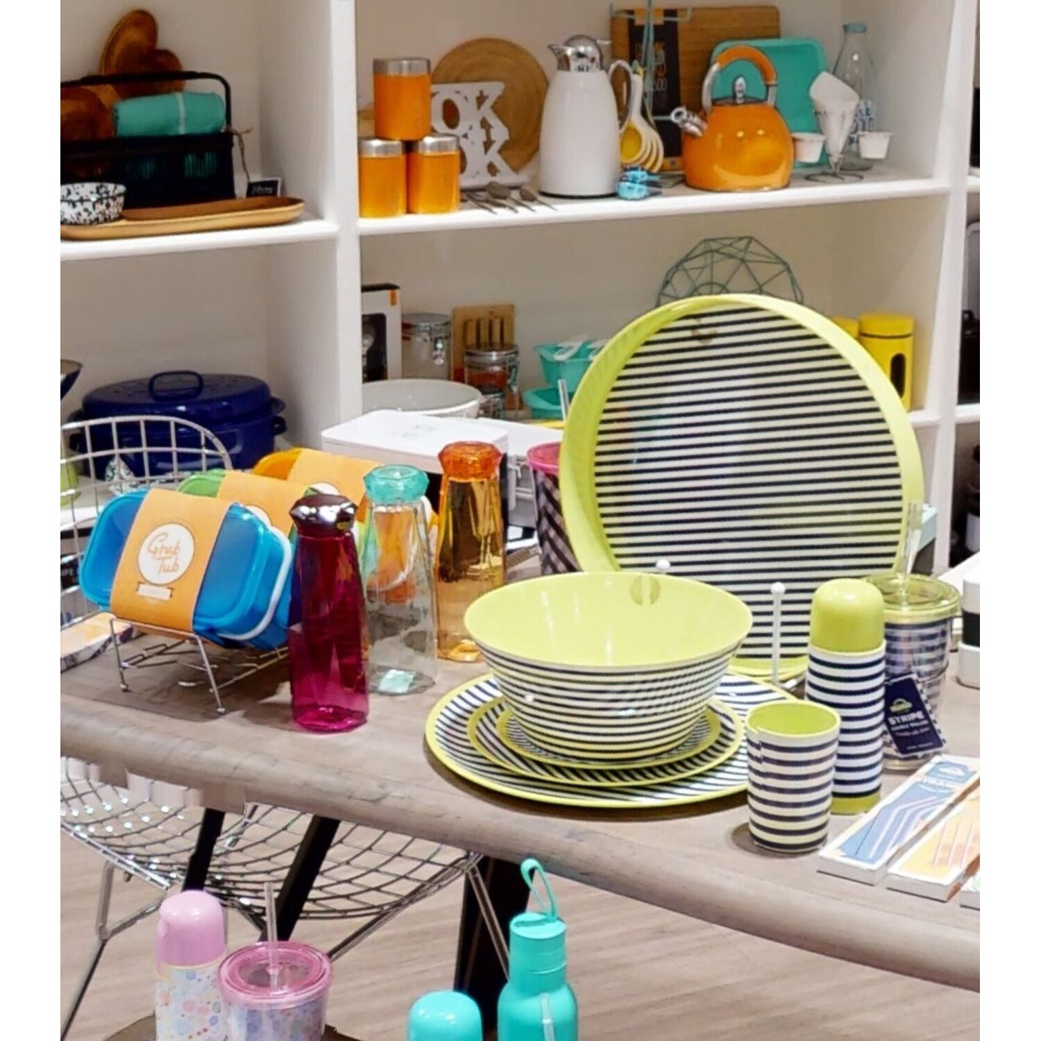 Maison By Premier Mimo Stripe Tray - Multicolour