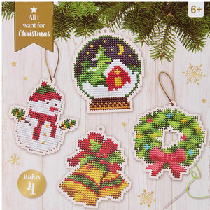 Christmas Cross Stitch Ornaments Kit