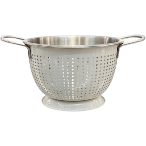 Buckingham Stainless Steel Tropical Deep Colander 20 cm, Ivory Grey